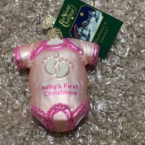 ⭐️ Old World Christmas Girl 1st Christmas Ornament - 3” x 3”